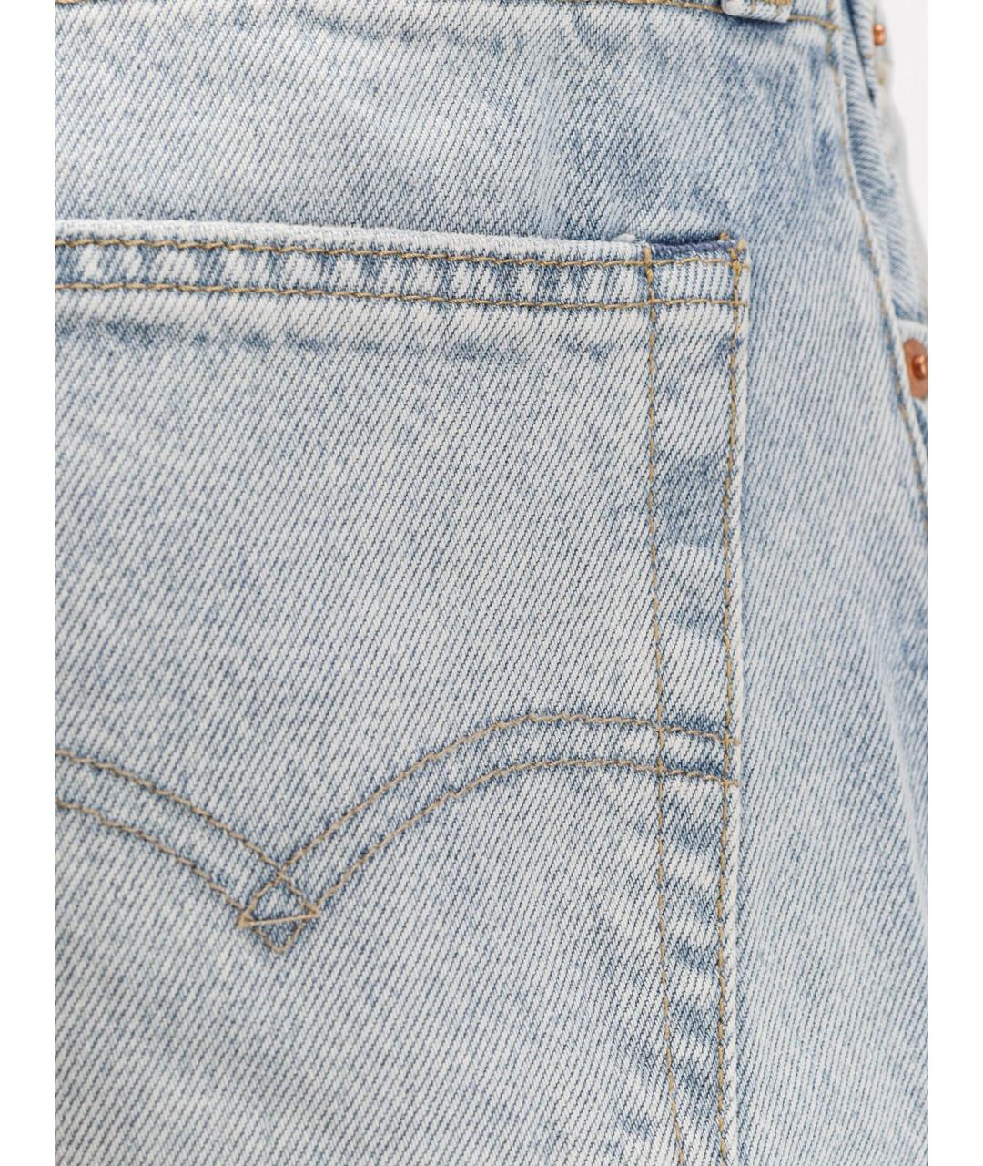 LEVI'S Голубые хлопковые прямые джинсы, фото 3