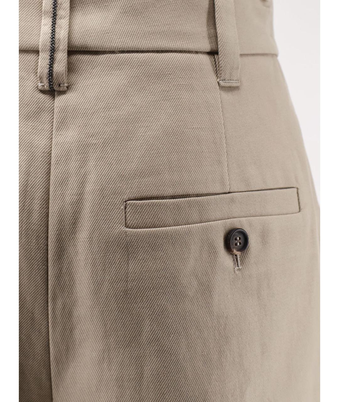 BRUNELLO CUCINELLI Бежевые хлопковые шорты, фото 3