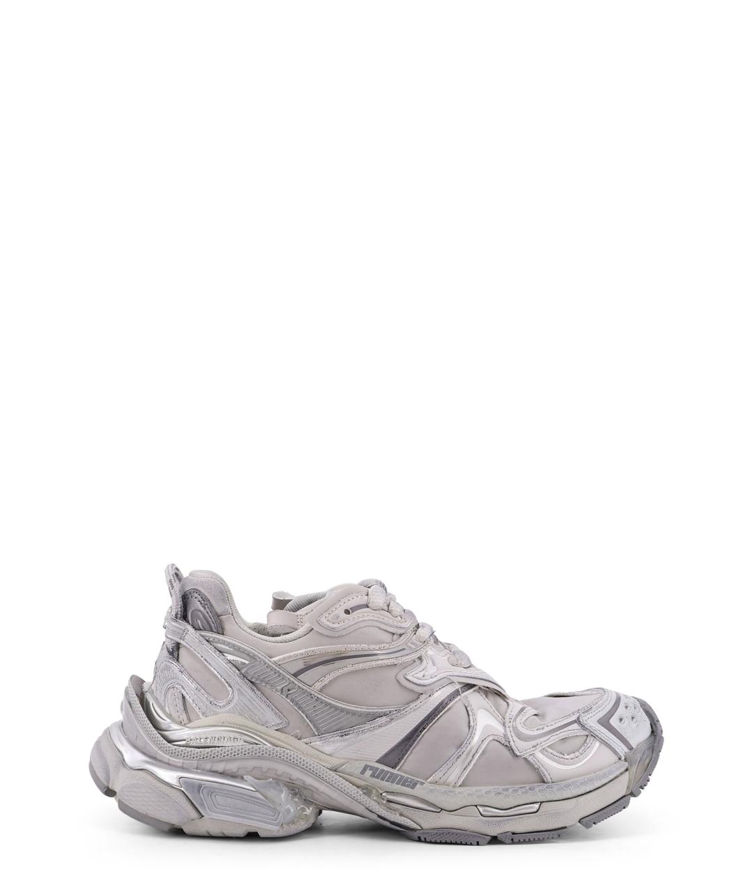 BALENCIAGA Серые текстильные кроссовки, фото 1