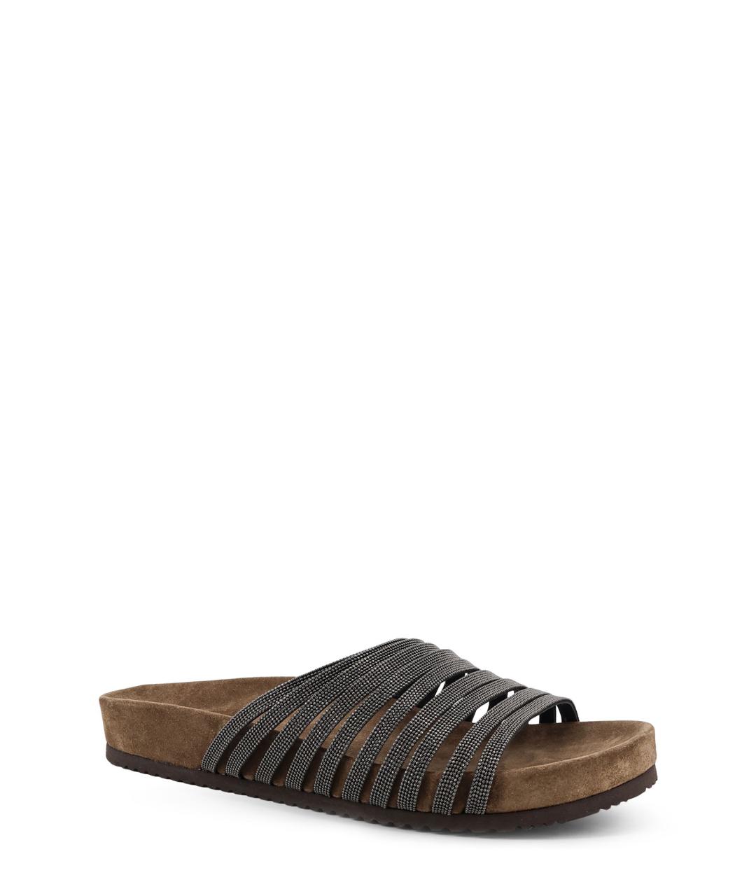 BRUNELLO CUCINELLI Мульти замшевые шлепанцы, фото 2