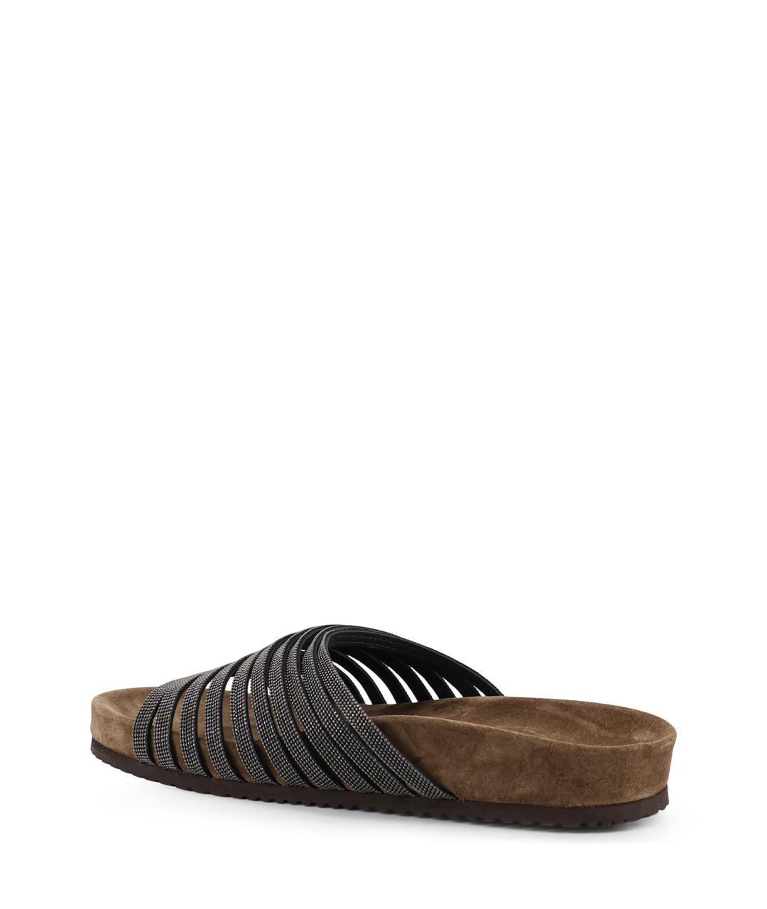 BRUNELLO CUCINELLI Мульти замшевые шлепанцы, фото 3