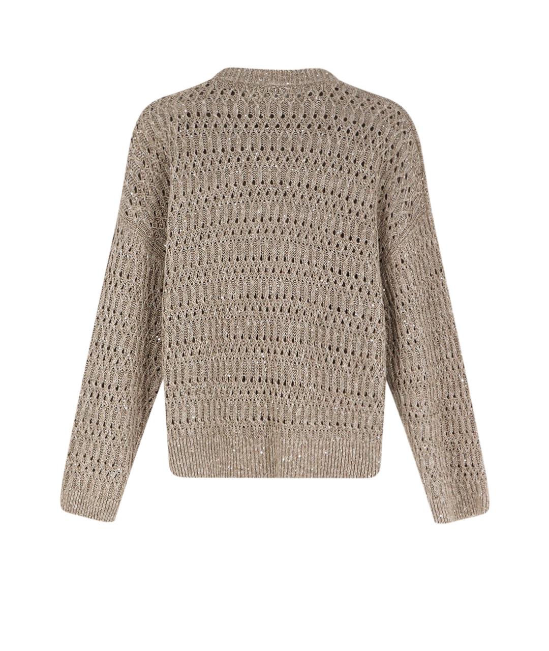 BRUNELLO CUCINELLI Серый льняной джемпер / свитер, фото 2