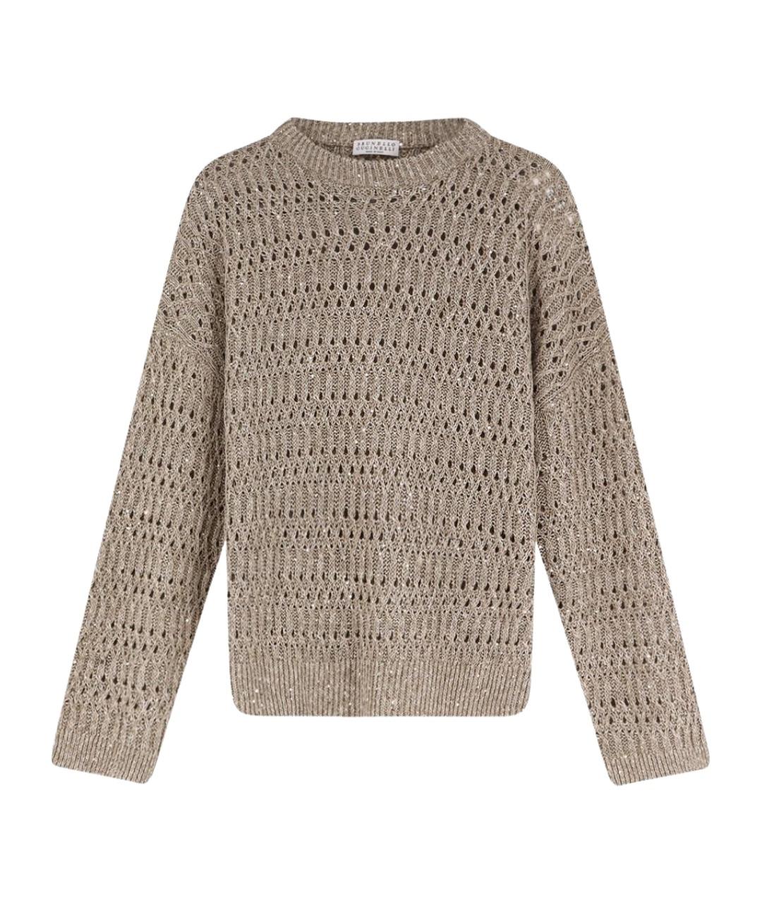 BRUNELLO CUCINELLI Серый льняной джемпер / свитер, фото 1