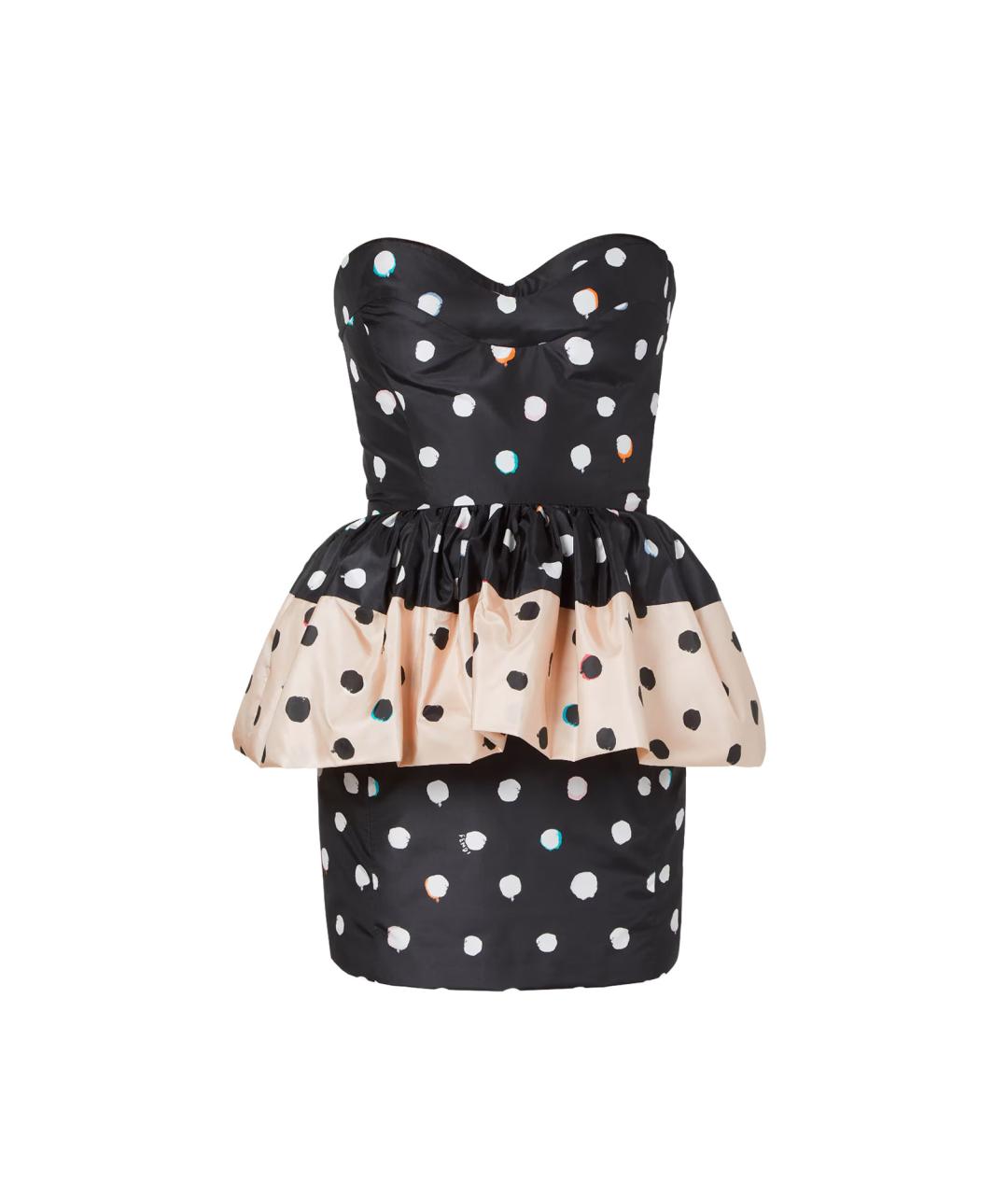 FENDI Черное шелковое коктейльное платье, фото 1