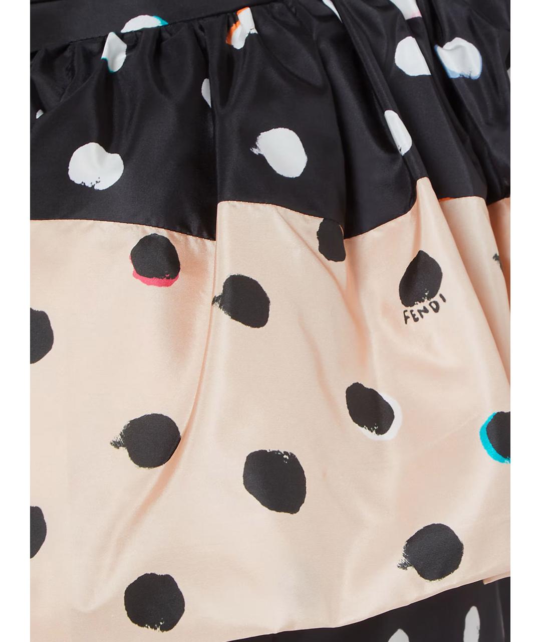 FENDI Черное шелковое коктейльное платье, фото 3