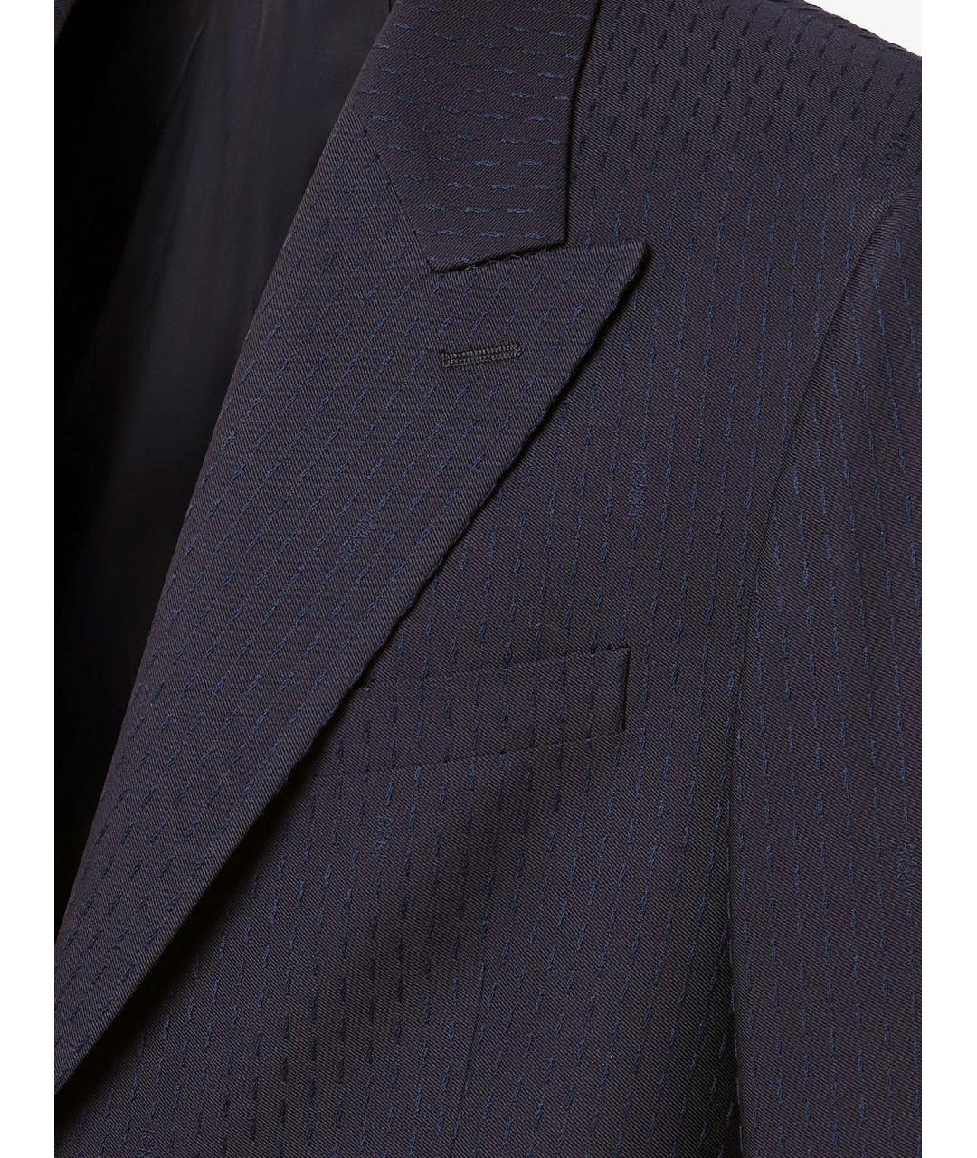 FENDI Темно-синий шерстяной пиджак, фото 3