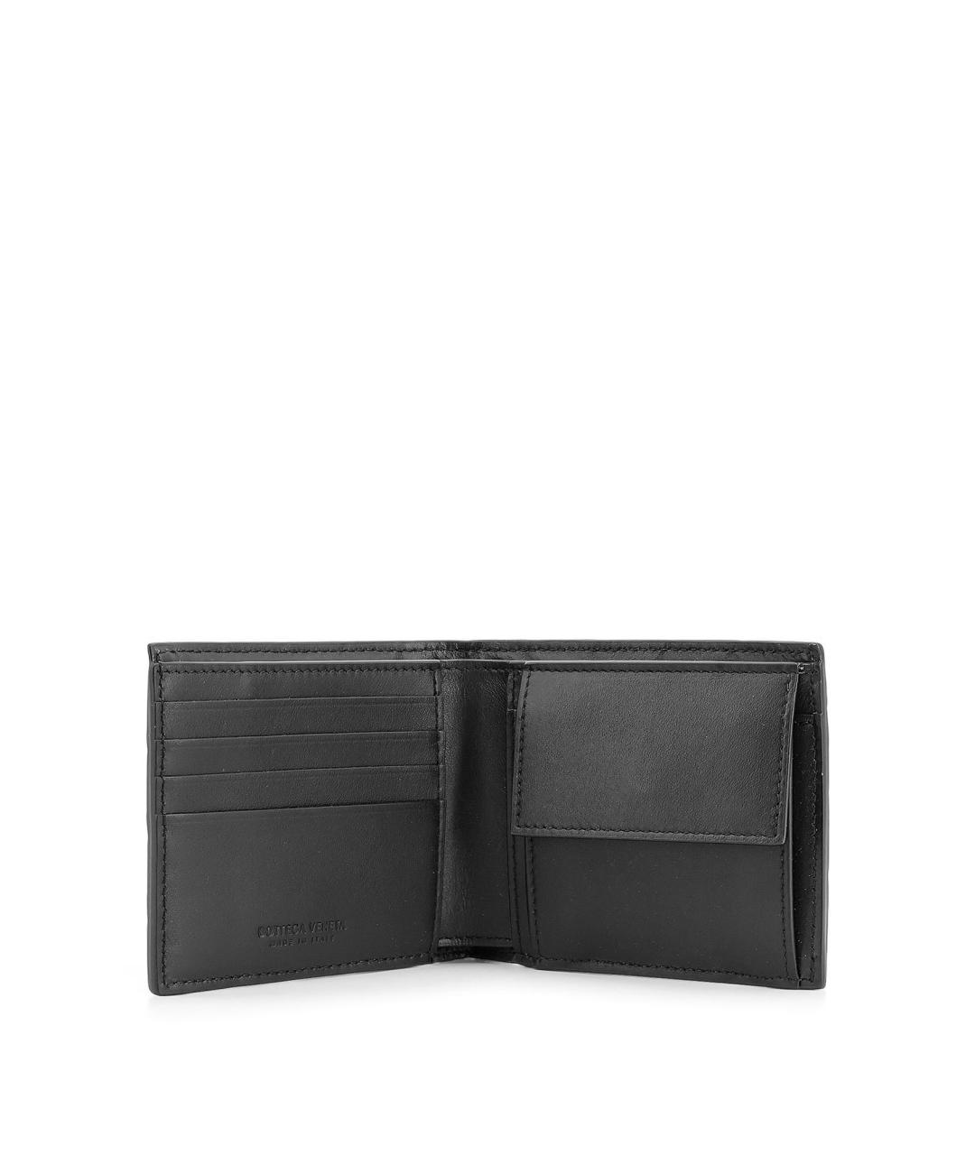 BOTTEGA VENETA Черный кожаный кошелек, фото 3