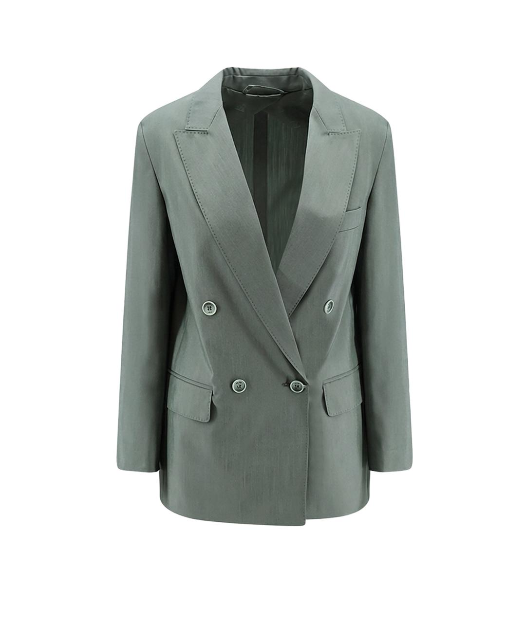 MAX MARA Зеленый шерстяной жакет/пиджак, фото 1