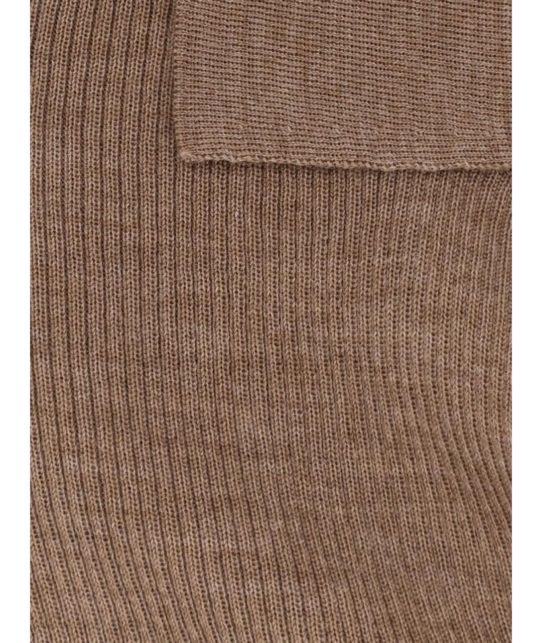 MAX MARA Коричневая шерстяная футболка, фото 3