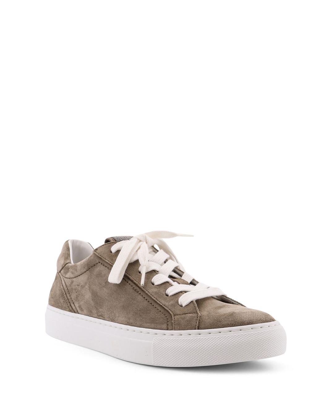 BRUNELLO CUCINELLI Коричневые замшевые кеды, фото 2