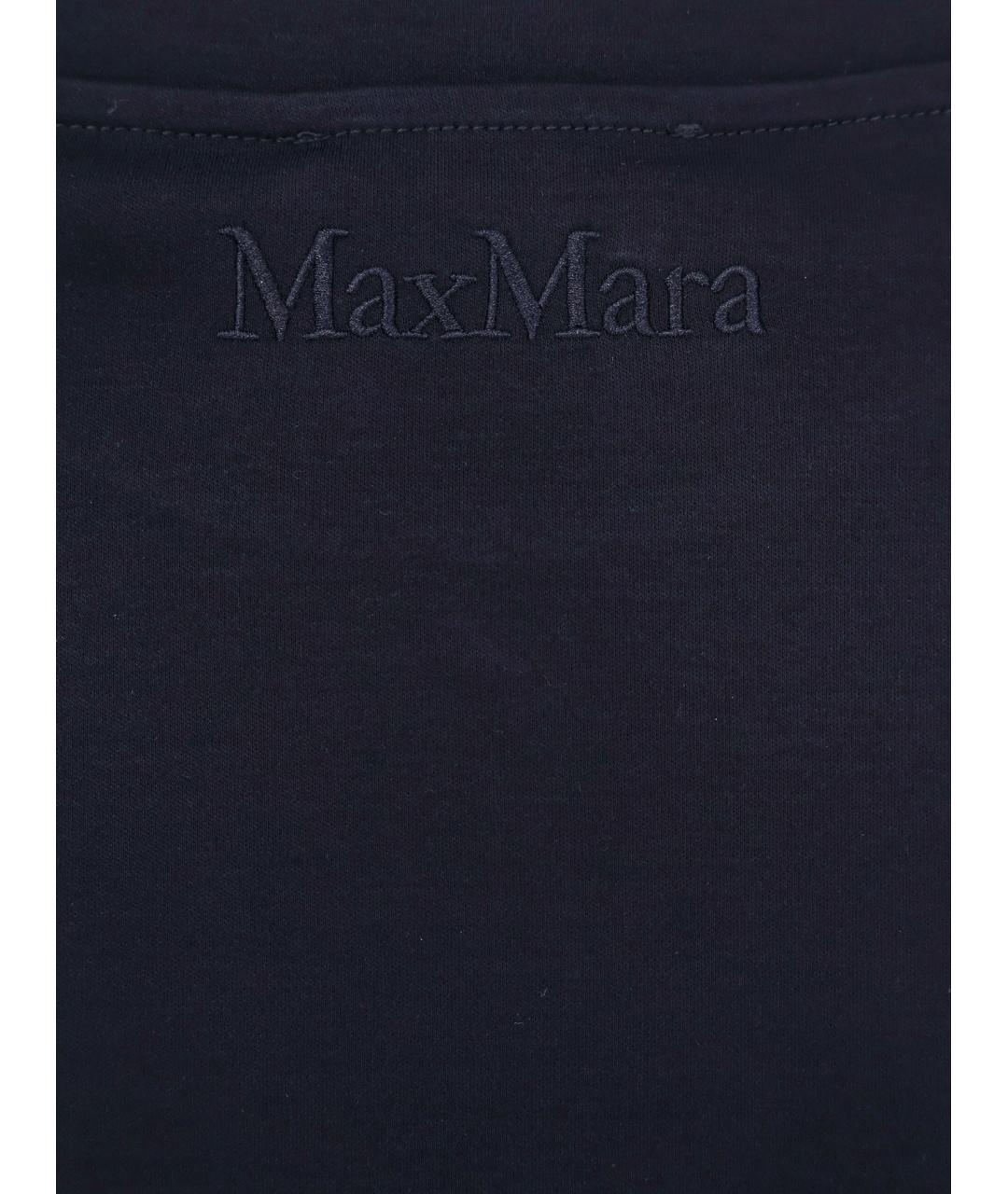 MAX MARA Синяя хлопковая футболка, фото 3