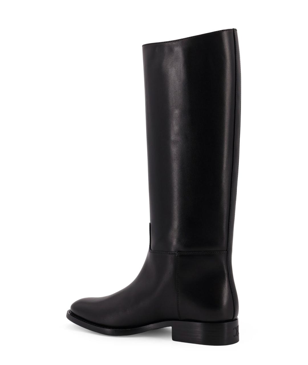 CELINE Черные кожаные сапоги, фото 3