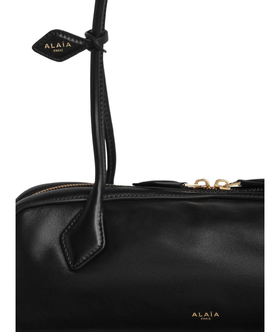 ALAIA Черная кожаная сумка через плечо, фото 5