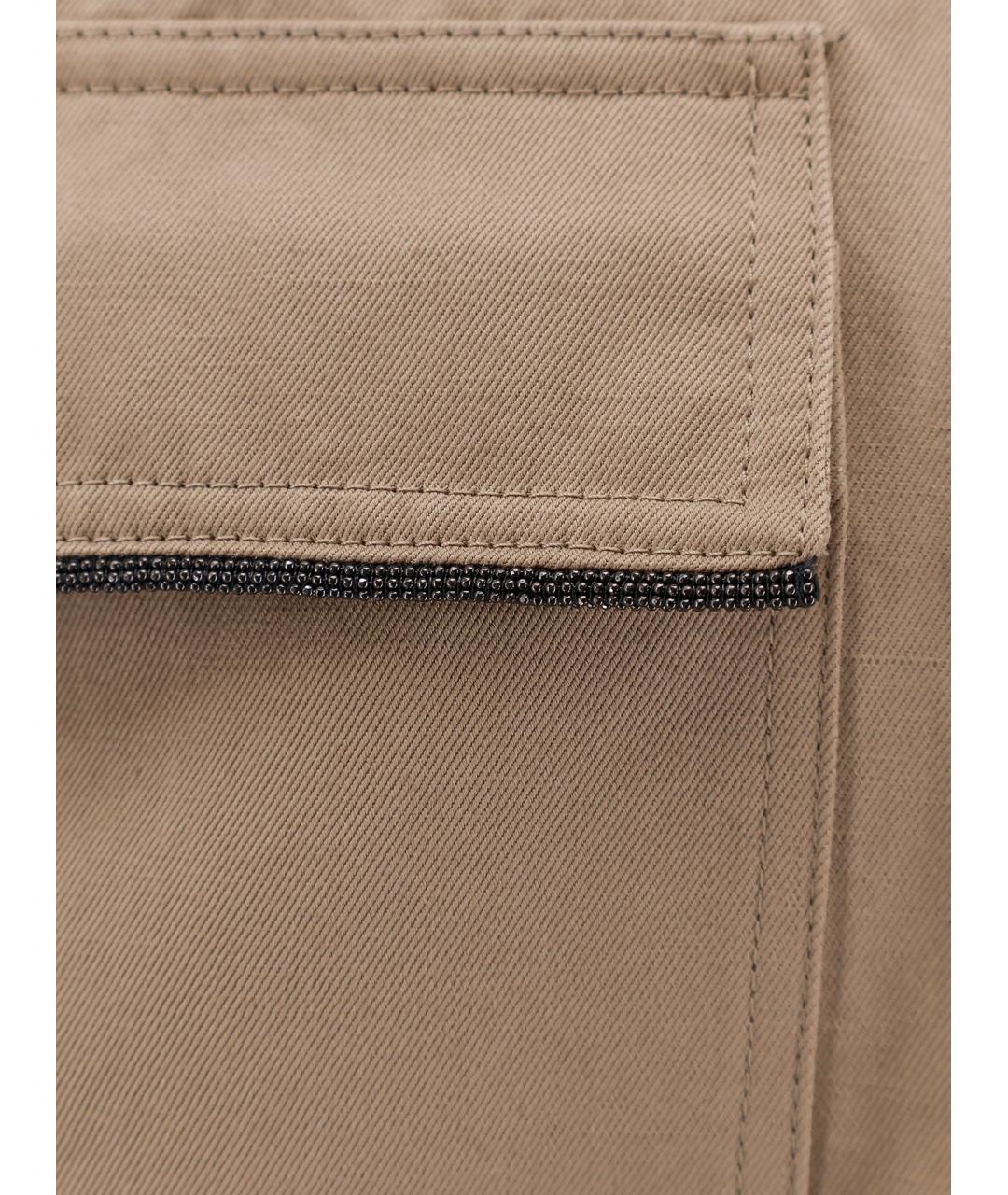 BRUNELLO CUCINELLI Бежевая хлопковая рубашка, фото 3