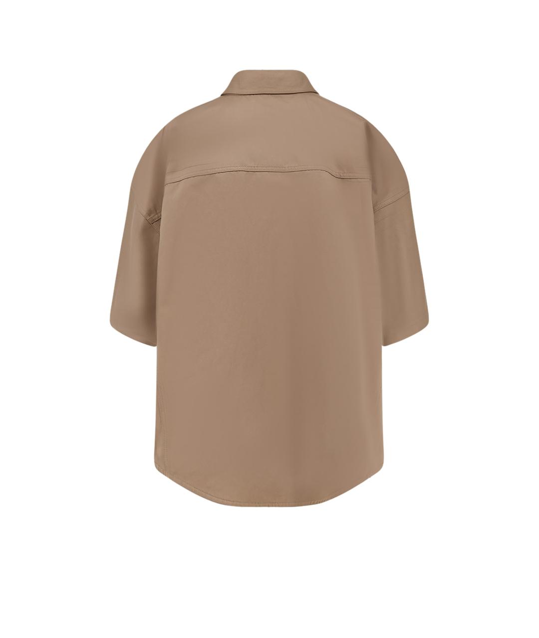 BRUNELLO CUCINELLI Бежевая хлопковая рубашка, фото 2