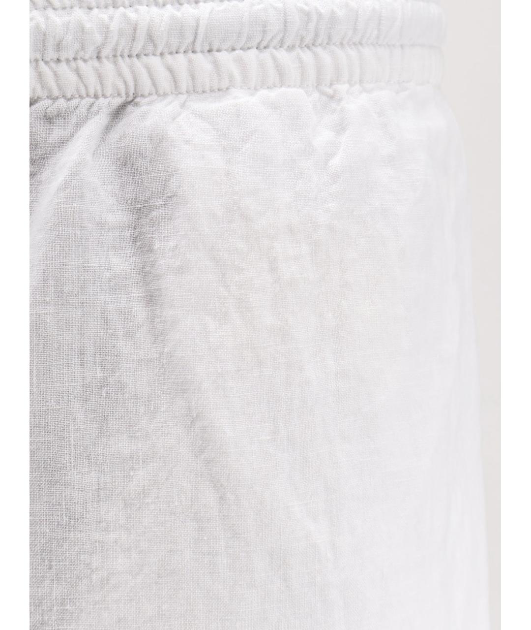 ASPESI Белые льняные повседневные брюки, фото 3