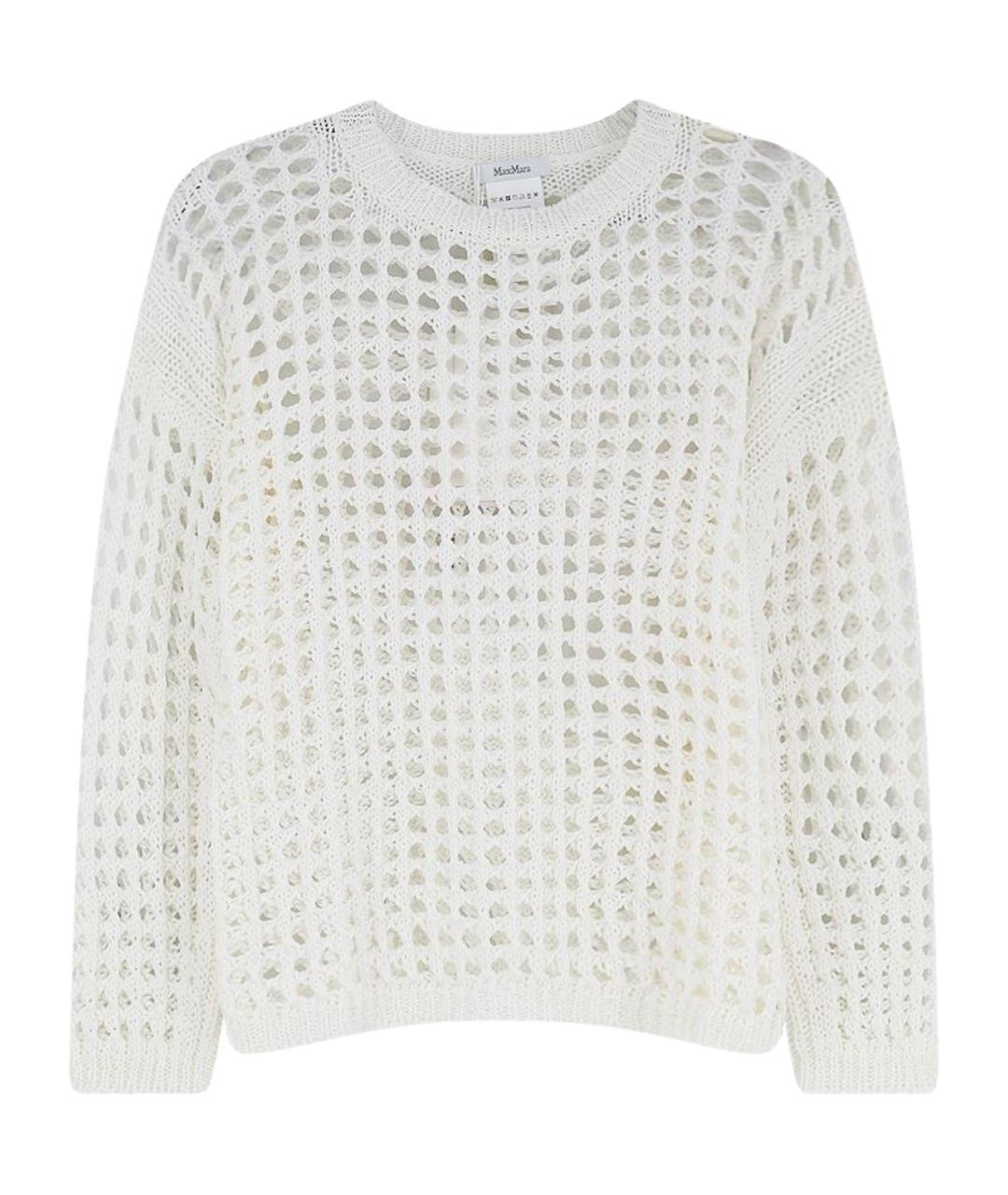 MAX MARA Белый хлопковый джемпер / свитер, фото 1