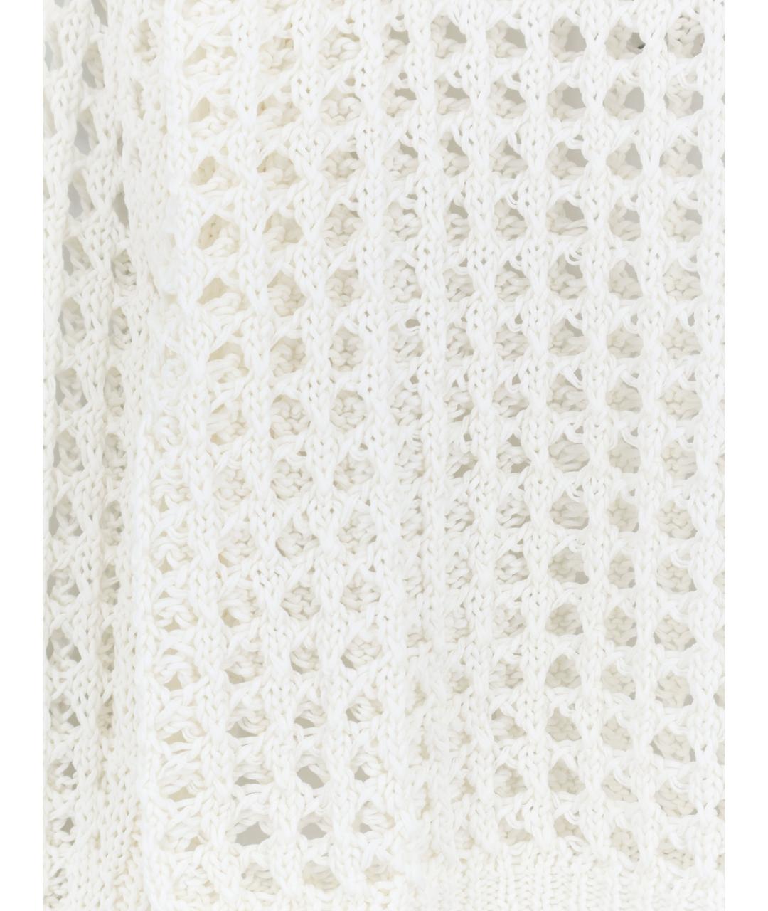 MAX MARA Белый хлопковый джемпер / свитер, фото 3