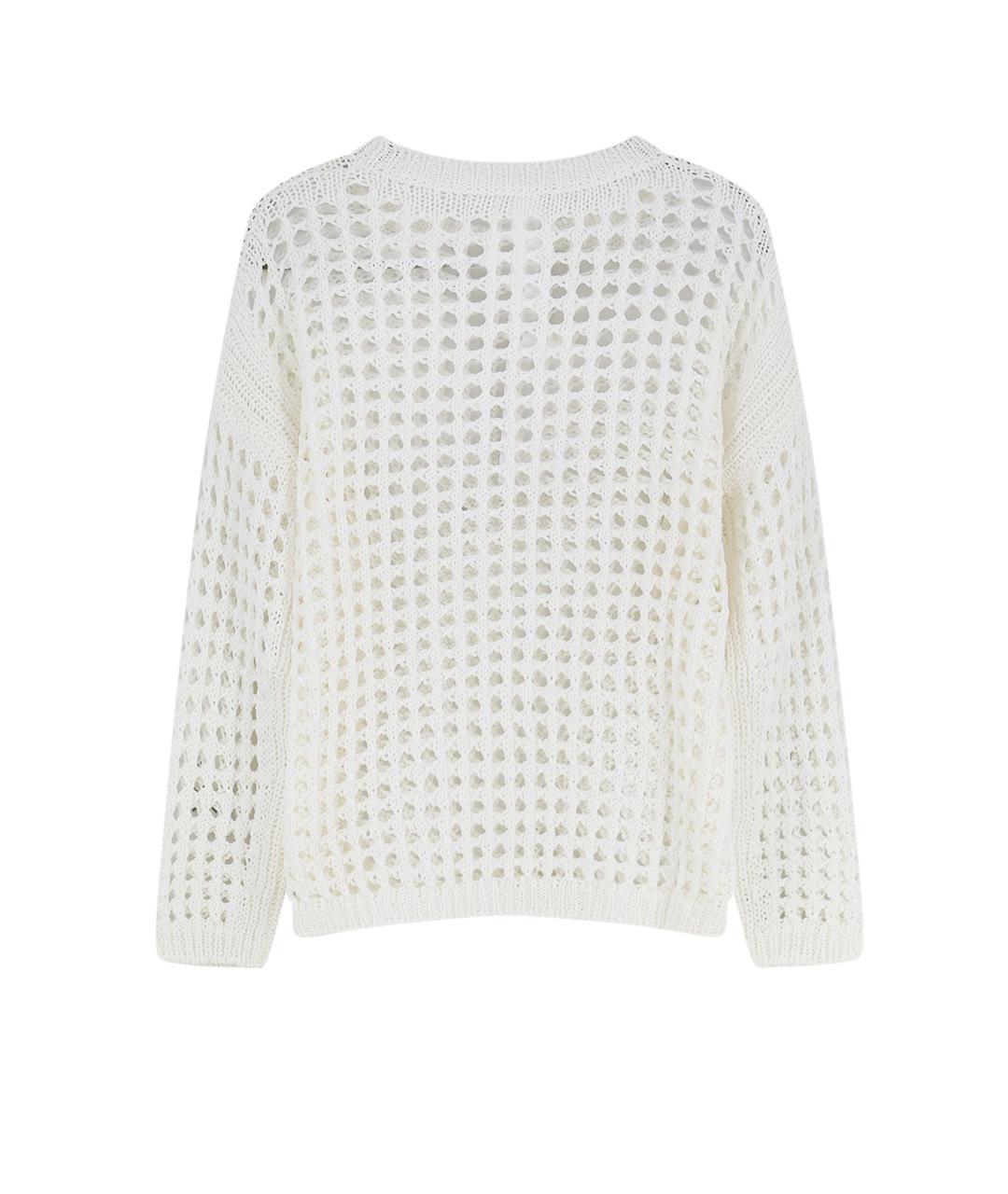 MAX MARA Белый хлопковый джемпер / свитер, фото 2