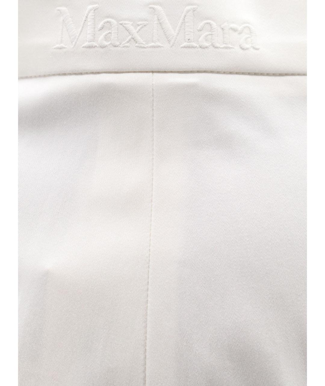 MAX MARA Белые хлопко-эластановые шорты, фото 3