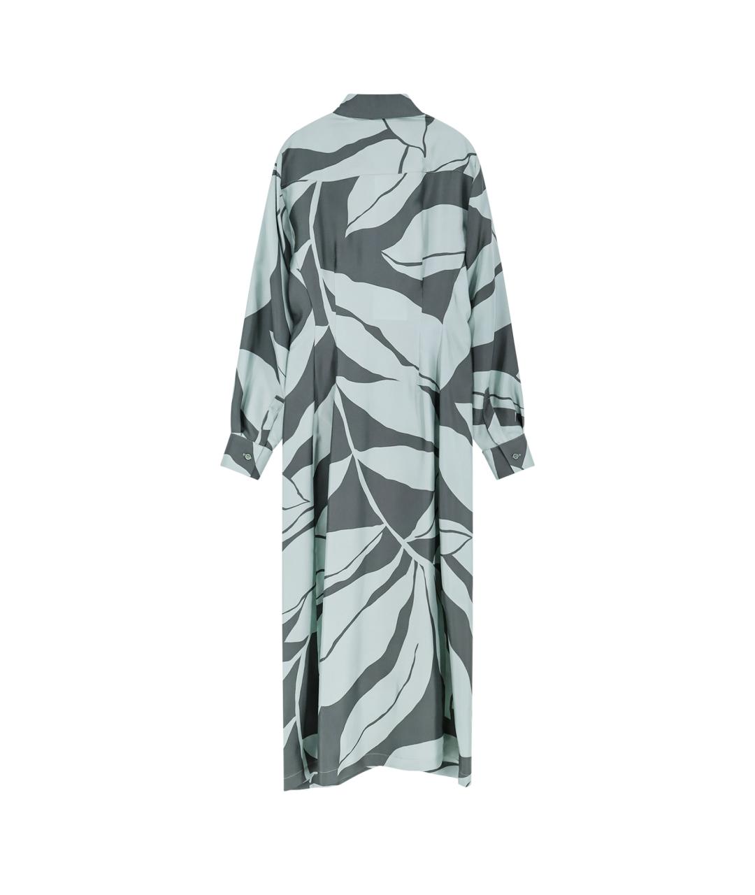 MAX MARA Зеленые шелковое повседневное платье, фото 2