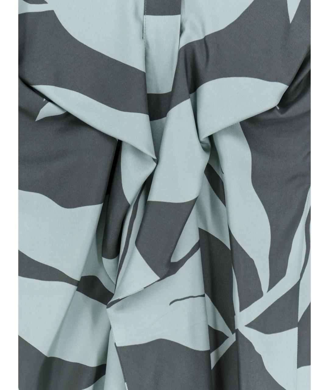 MAX MARA Зеленые шелковое повседневное платье, фото 3