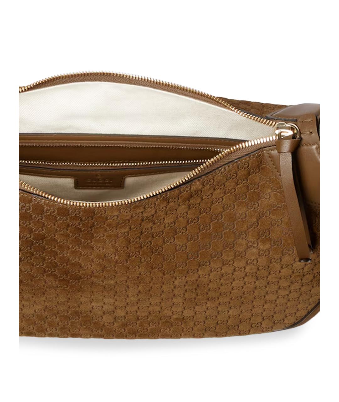 GUCCI Коричневая замшевая сумка через плечо, фото 4