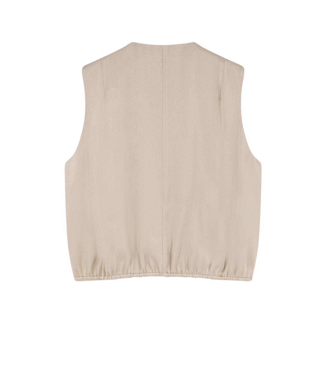 ALYSI Бежевая ацетатная майка, фото 2