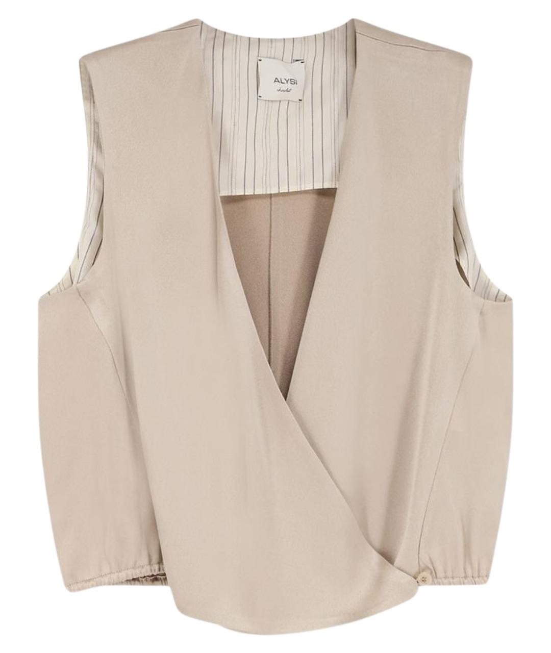 ALYSI Бежевая ацетатная майка, фото 1