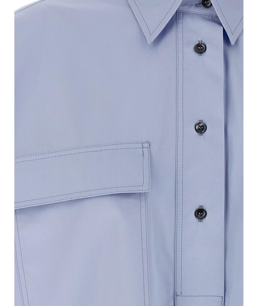 BRUNELLO CUCINELLI Голубая хлопковая рубашка, фото 3