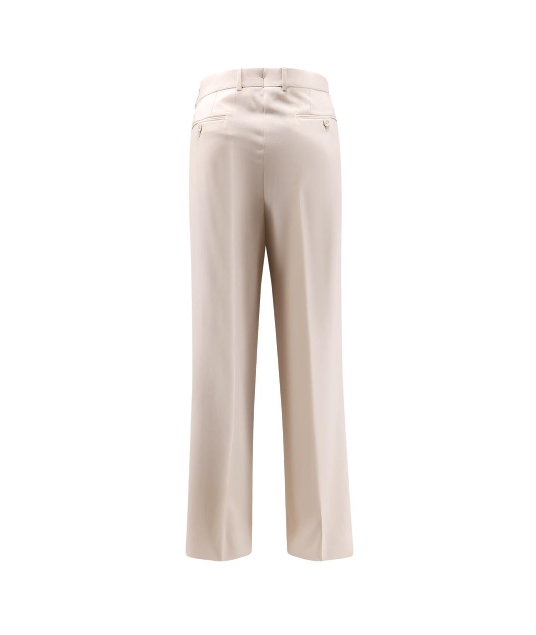 TOM FORD Белые шерстяные повседневные брюки, фото 2