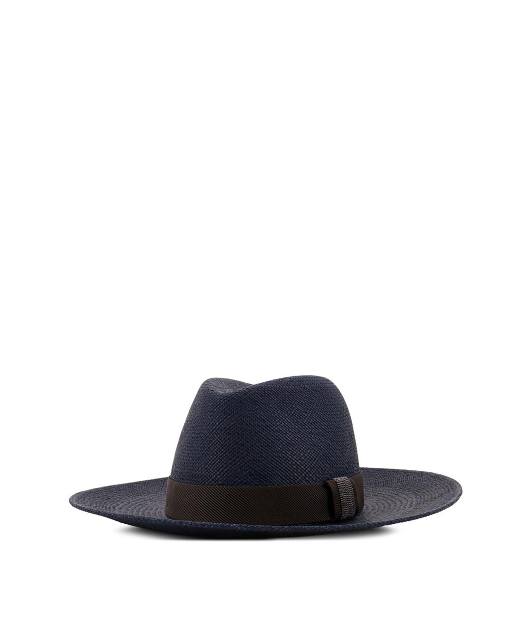 BRUNELLO CUCINELLI Темно-синяя шляпа, фото 2