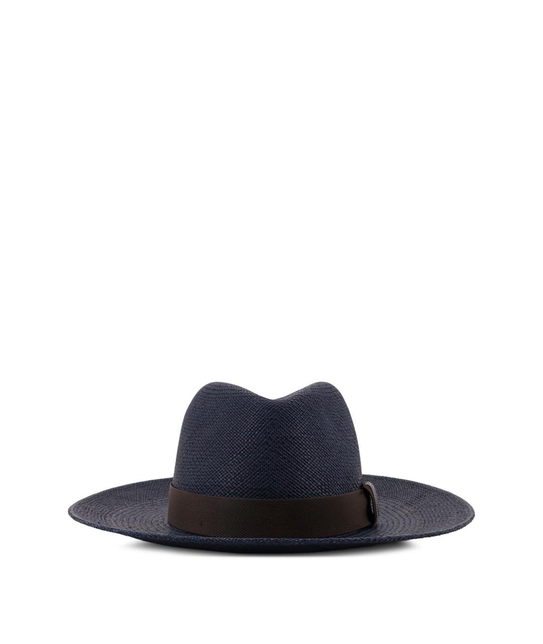 BRUNELLO CUCINELLI Темно-синяя шляпа, фото 1
