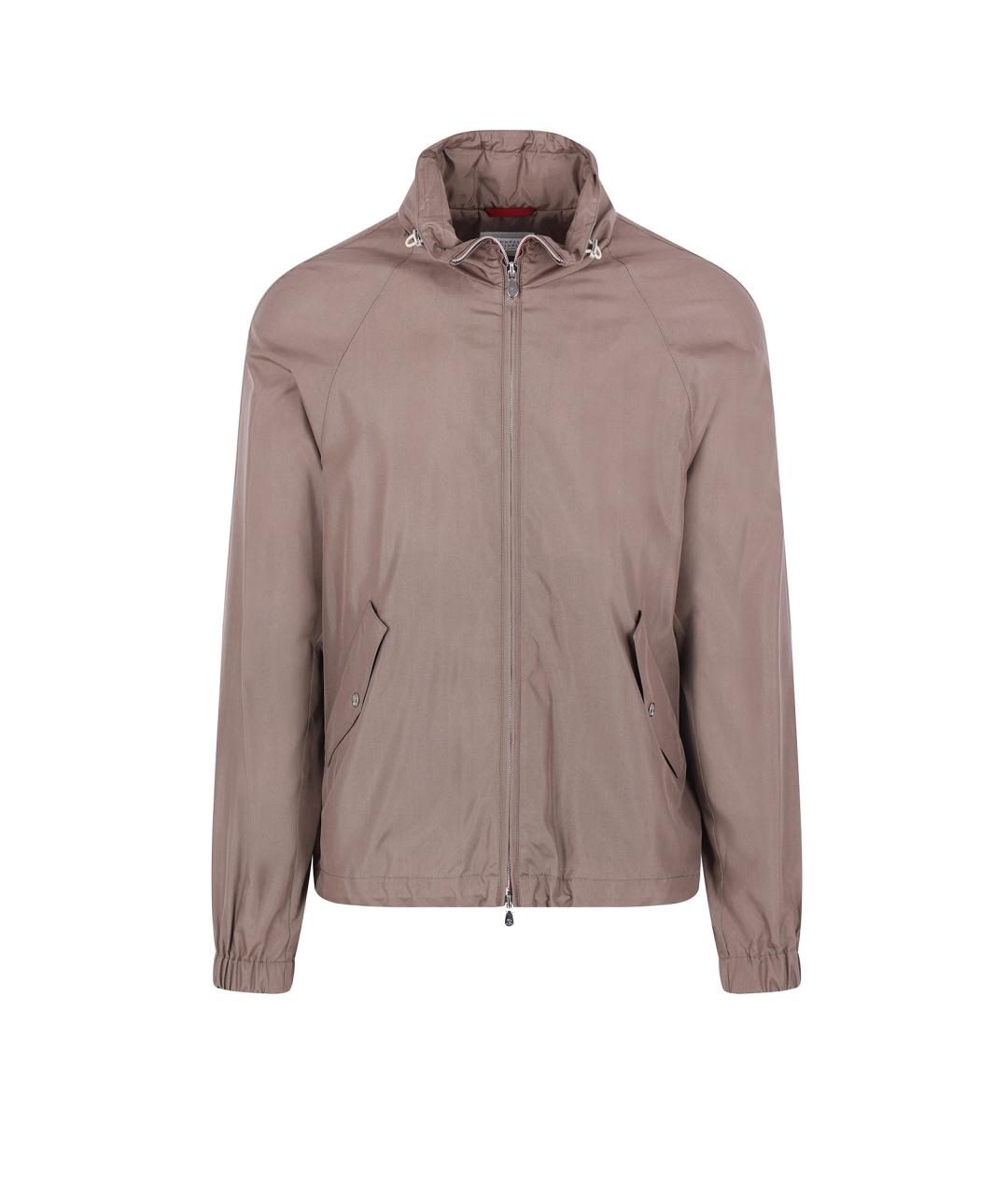 BRUNELLO CUCINELLI Коричневая шелковая куртка, фото 1