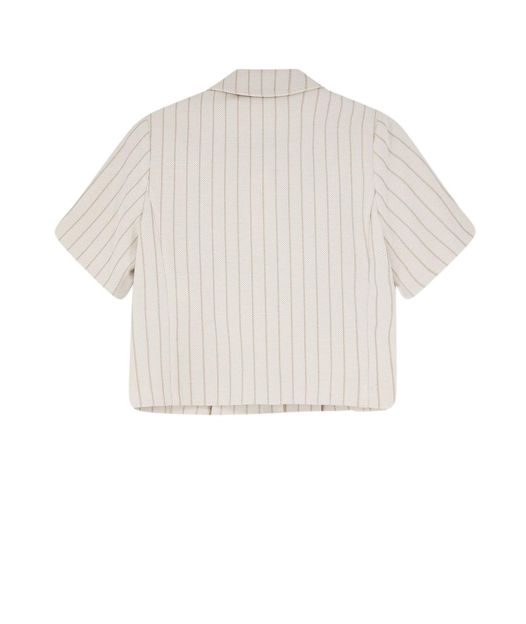 MAX MARA Белый хлопковый жакет/пиджак, фото 2