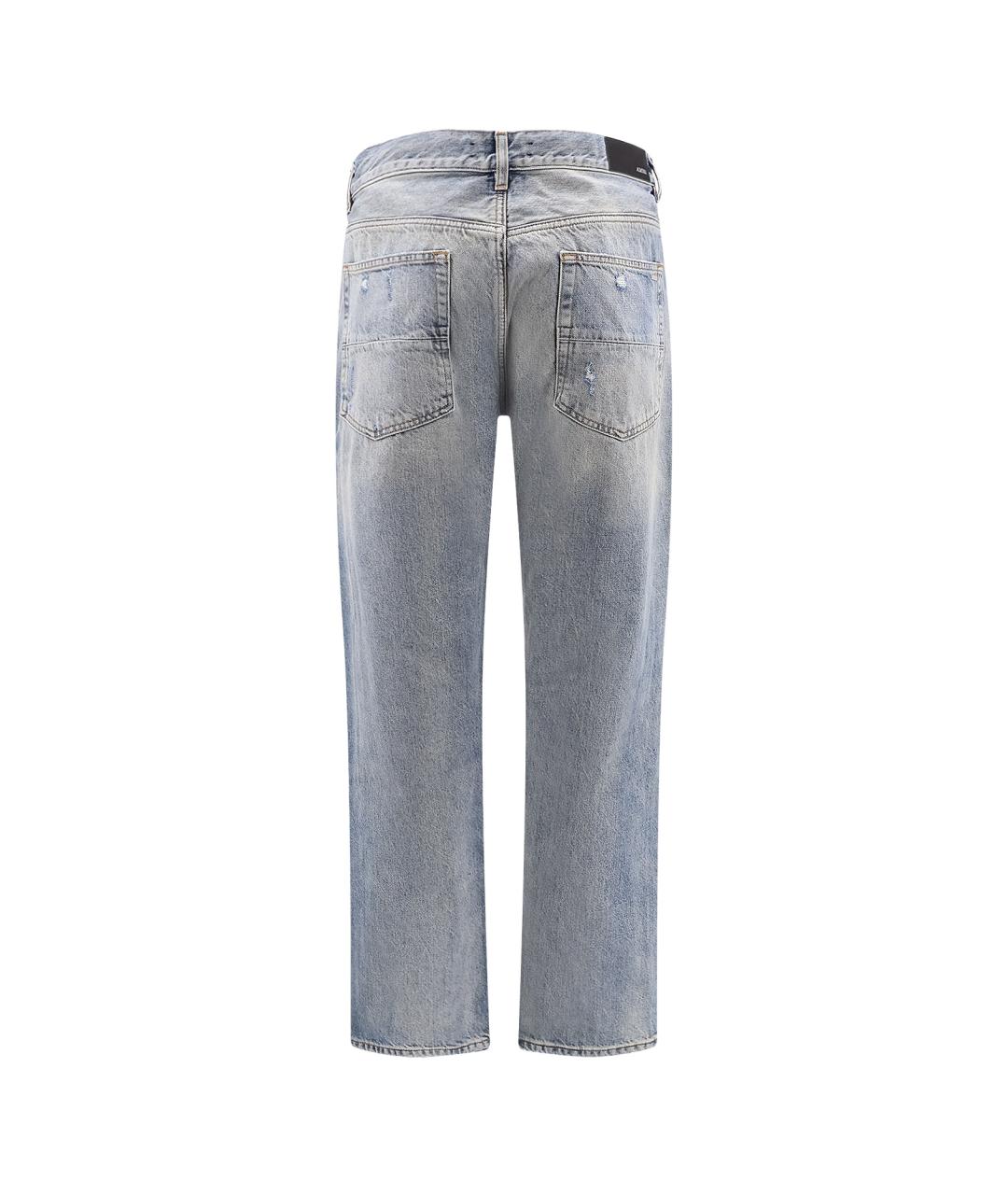 AMIRI Темно-синие хлопковые прямые джинсы, фото 2