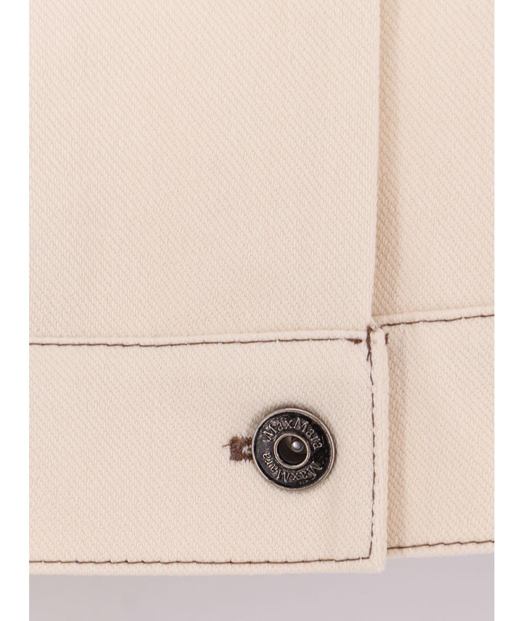 MAX MARA Бежевая хлопко-эластановая куртка, фото 3