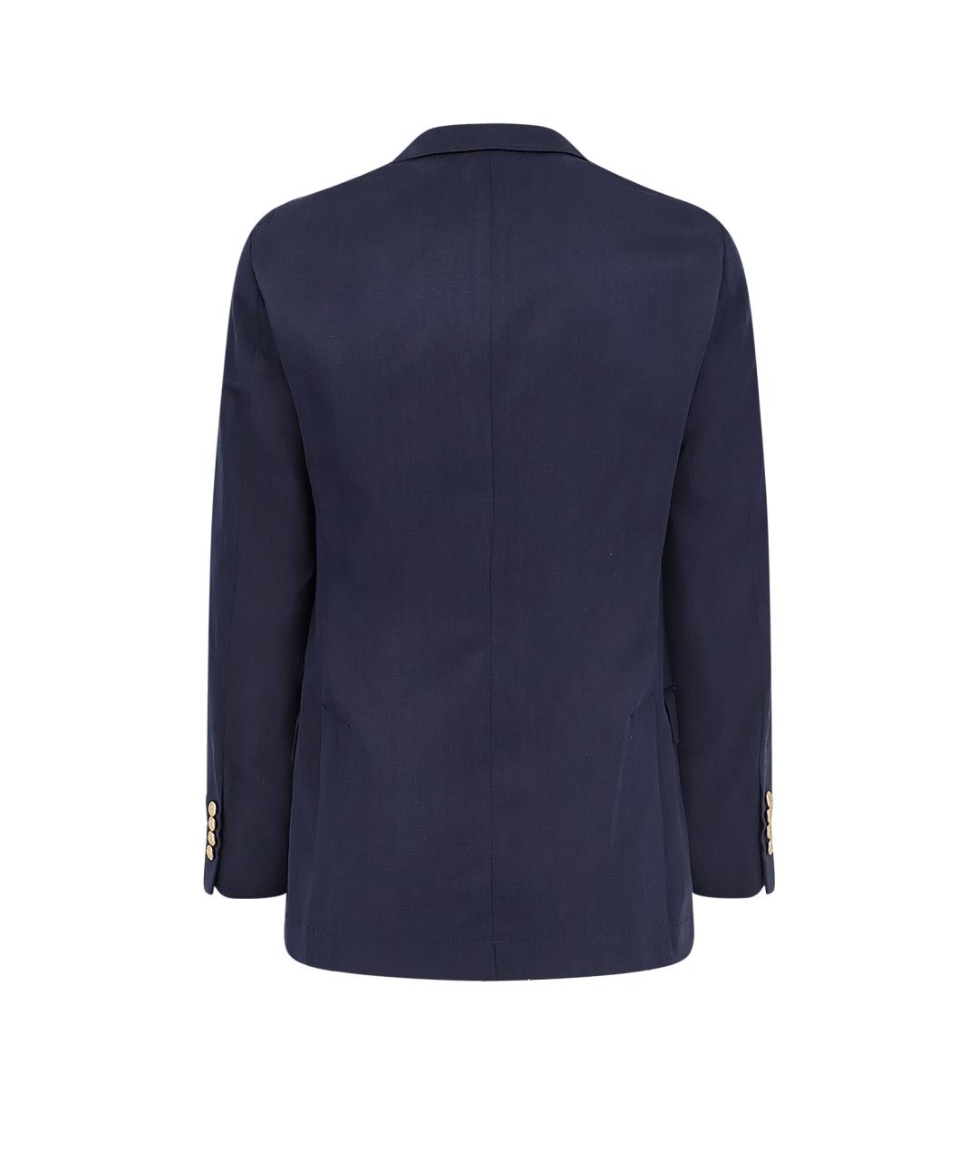 BRUNELLO CUCINELLI Темно-синий шелковый пиджак, фото 2