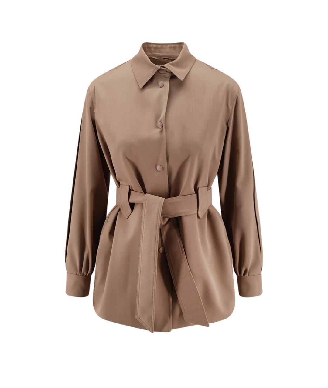 MAX MARA Коричневая шерстяная куртка, фото 1