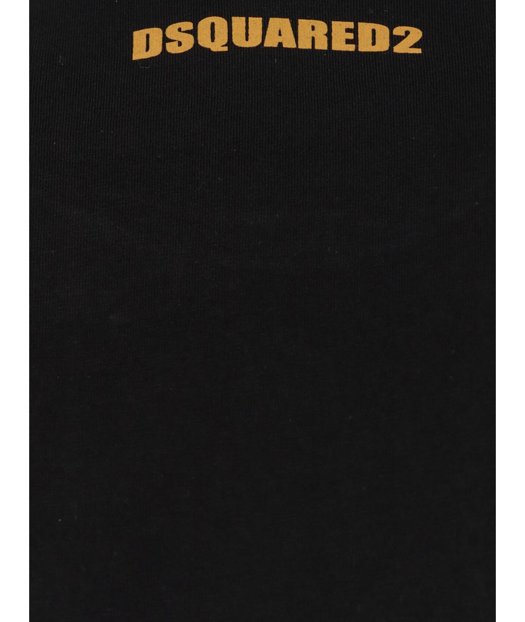 DSQUARED2 Черная хлопковая футболка, фото 3