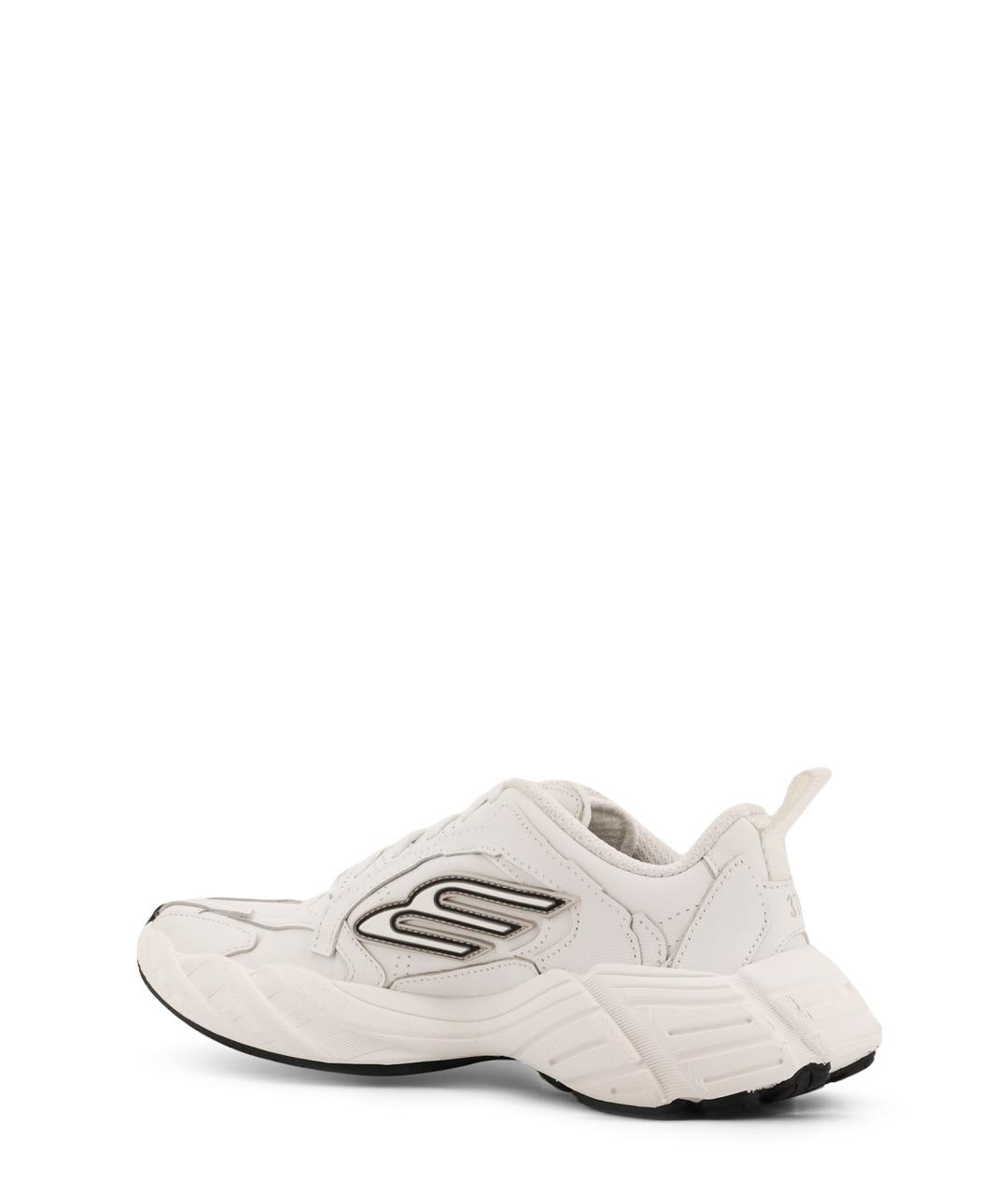 BALENCIAGA Белые кожаные кроссовки, фото 3