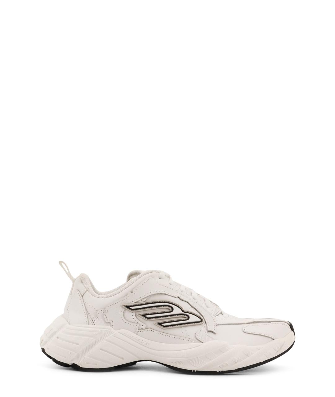 BALENCIAGA Белые кожаные кроссовки, фото 1