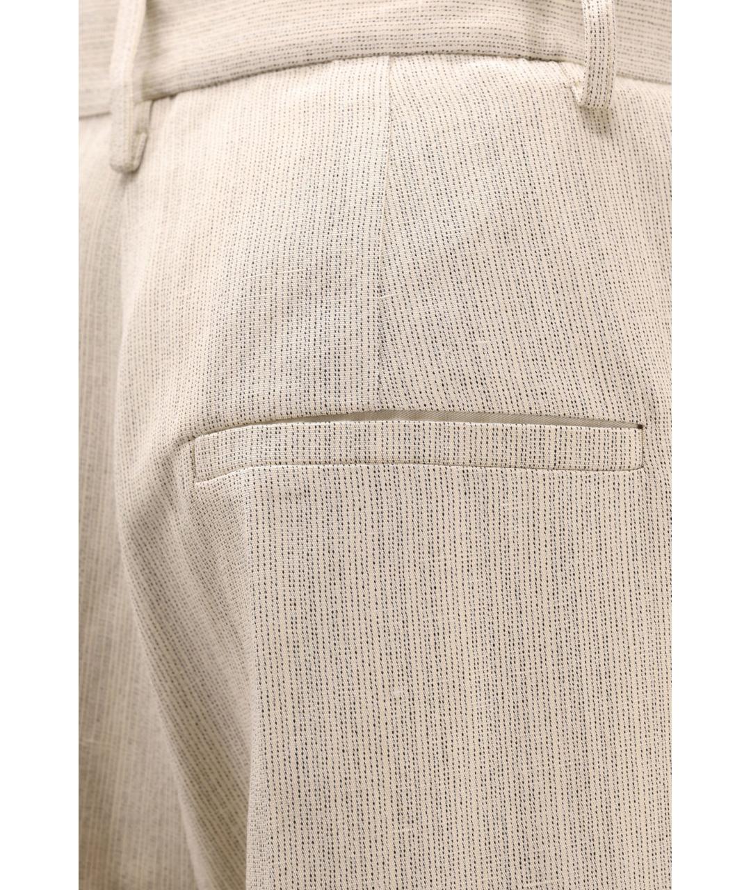ALYSI Бежевые вискозные прямые брюки, фото 3