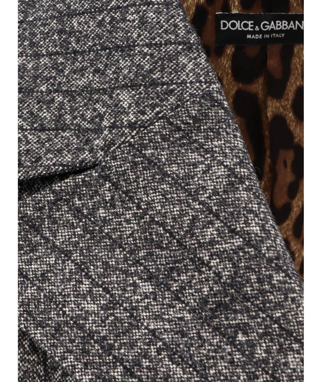 DOLCE&GABBANA Серый шерстяной жакет/пиджак, фото 3