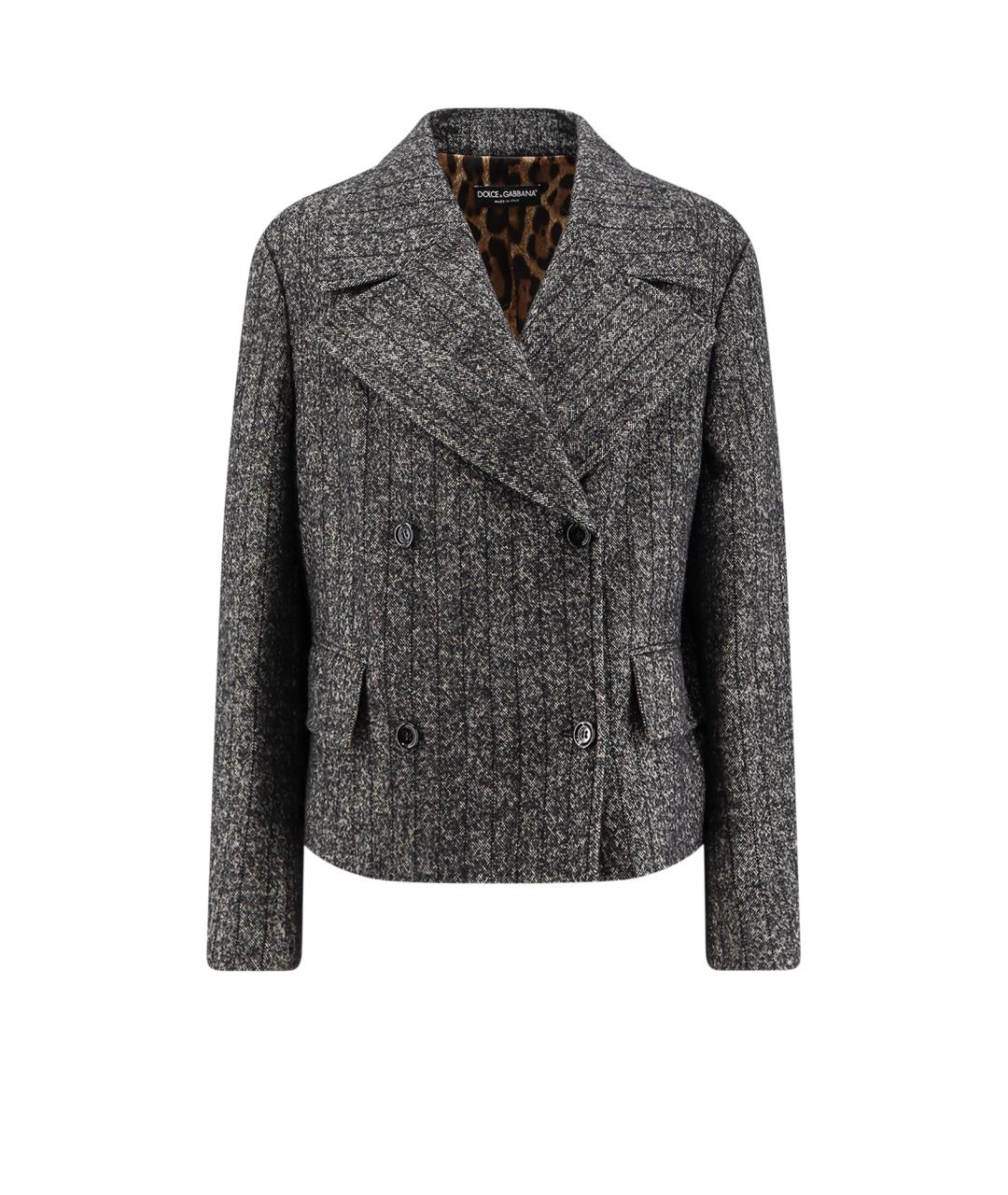 DOLCE&GABBANA Серый шерстяной жакет/пиджак, фото 1