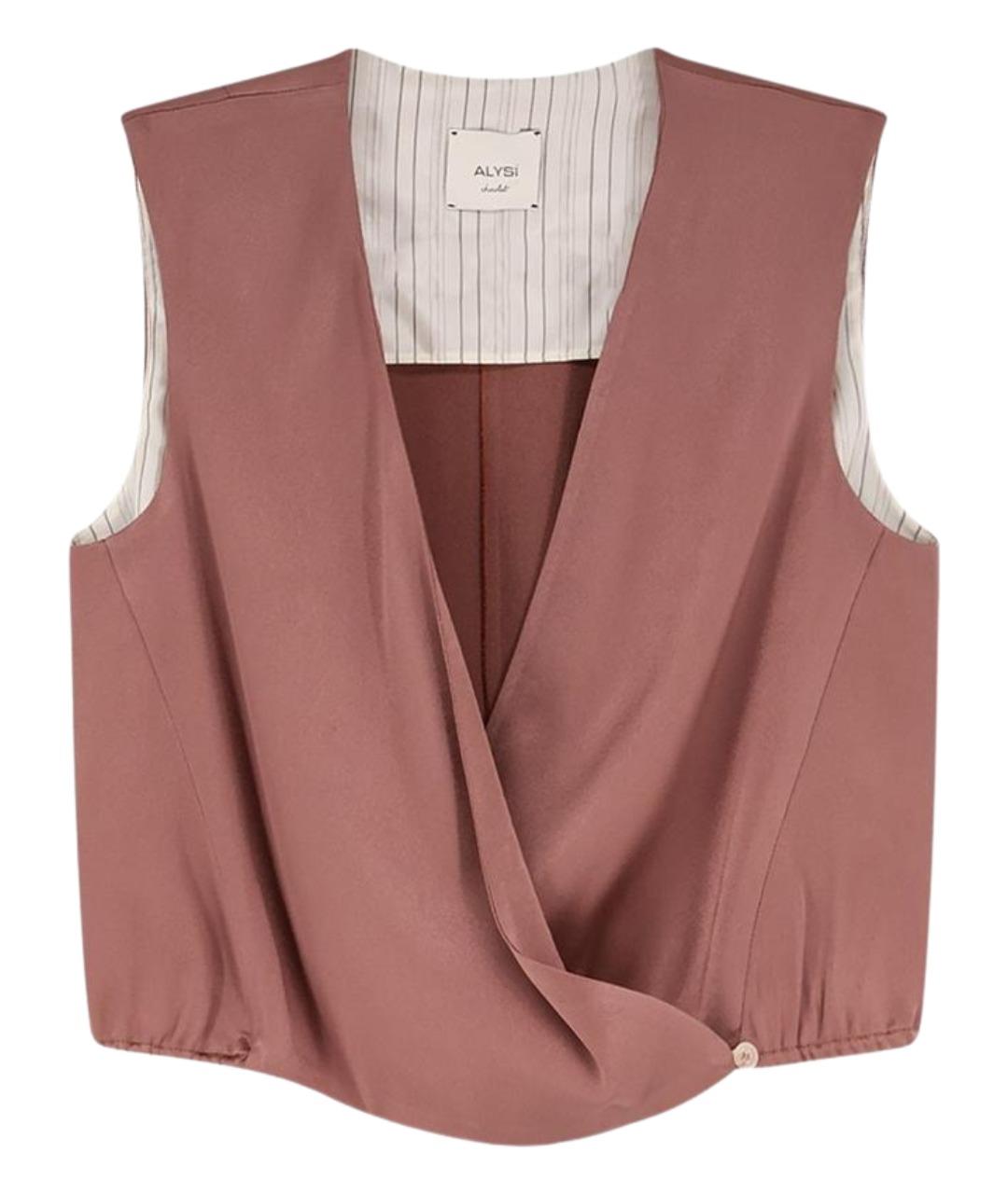 ALYSI Розовая ацетатная футболка, фото 1