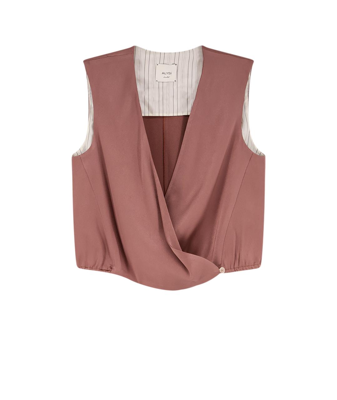 ALYSI Розовая ацетатная футболка, фото 4