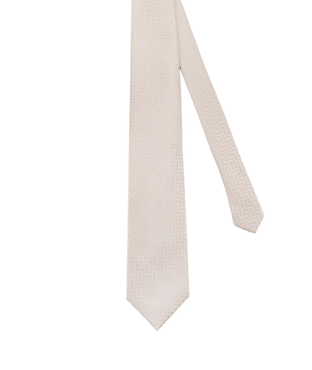 TOM FORD Серый шелковый галстук, фото 1