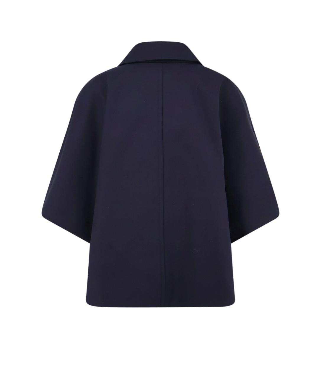 MAX MARA Темно-синий хлопковый тренч/плащ, фото 2