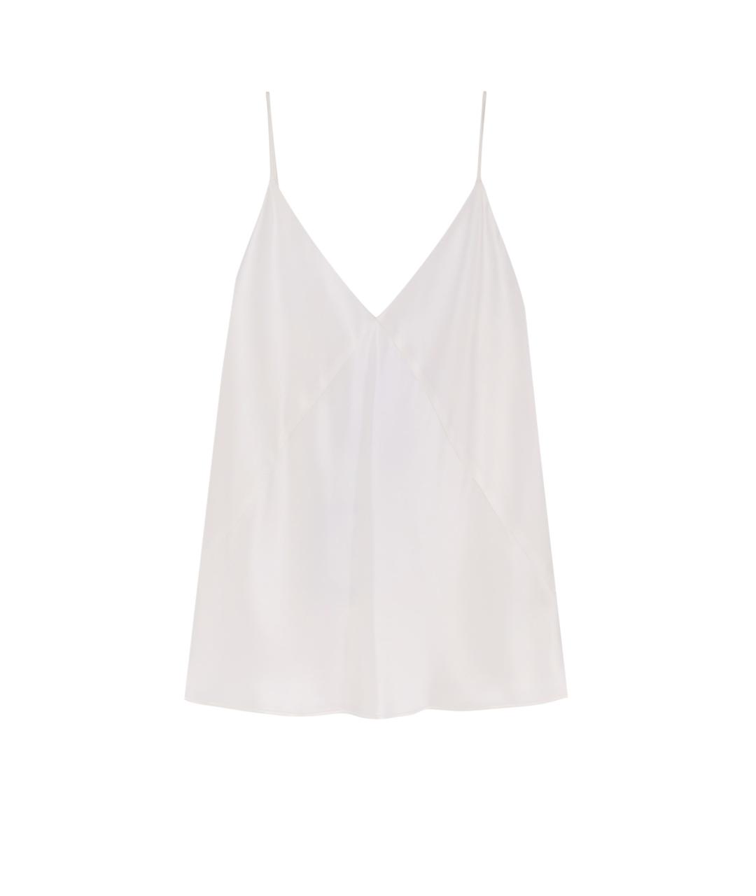 MAX MARA Белая шелковая майка, фото 1